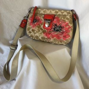 Coach Crossbody with Pink Flower 🌺